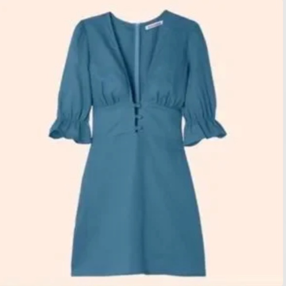 Reformation Simi Linen Dress in Azul - Picture 3 of 3